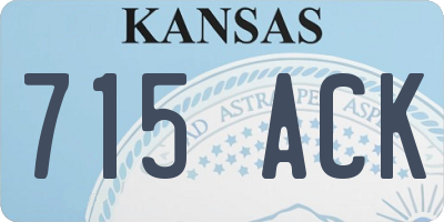 KS license plate 715ACK