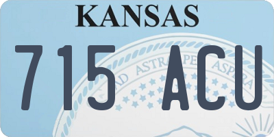 KS license plate 715ACU