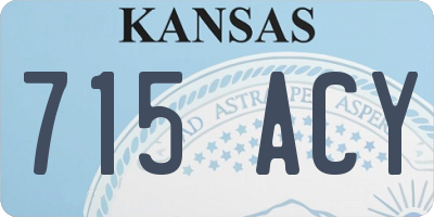 KS license plate 715ACY