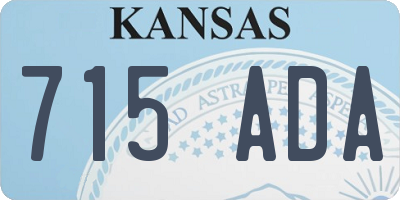 KS license plate 715ADA