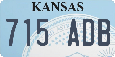 KS license plate 715ADB