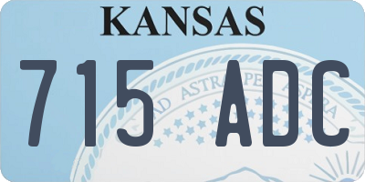 KS license plate 715ADC