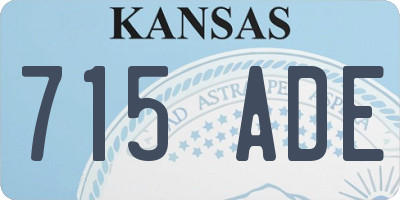 KS license plate 715ADE