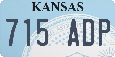 KS license plate 715ADP