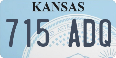 KS license plate 715ADQ