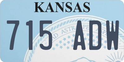 KS license plate 715ADW