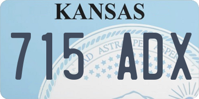KS license plate 715ADX