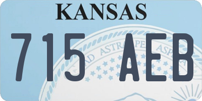 KS license plate 715AEB