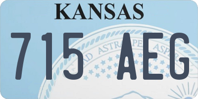 KS license plate 715AEG