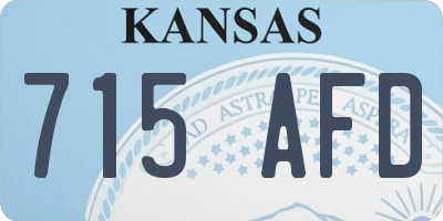 KS license plate 715AFD