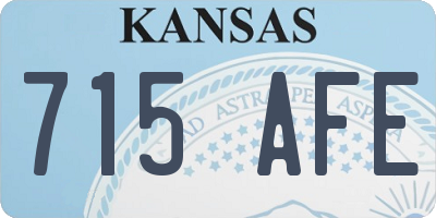 KS license plate 715AFE