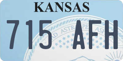 KS license plate 715AFH