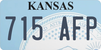 KS license plate 715AFP