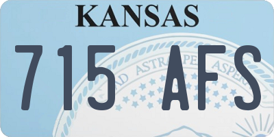 KS license plate 715AFS