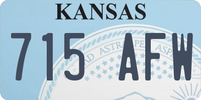 KS license plate 715AFW