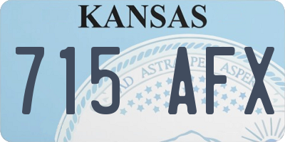 KS license plate 715AFX