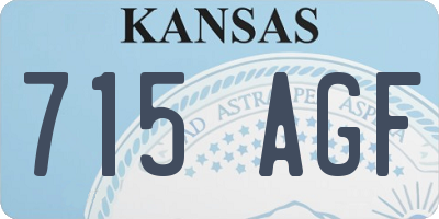 KS license plate 715AGF