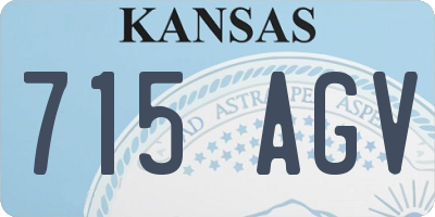 KS license plate 715AGV