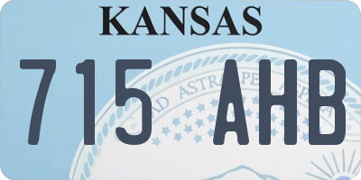 KS license plate 715AHB