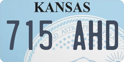 KS license plate 715AHD