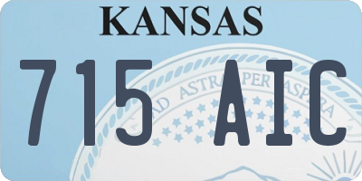 KS license plate 715AIC