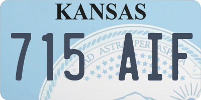 KS license plate 715AIF