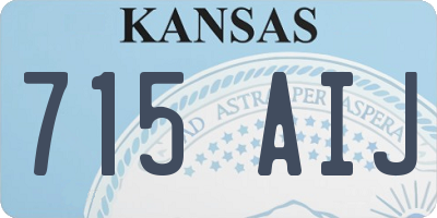 KS license plate 715AIJ