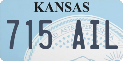 KS license plate 715AIL