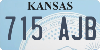 KS license plate 715AJB