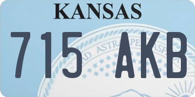 KS license plate 715AKB
