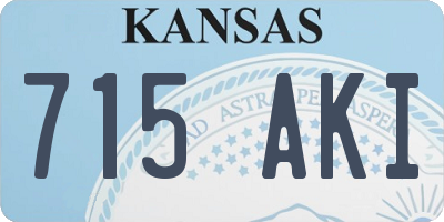 KS license plate 715AKI
