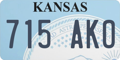 KS license plate 715AKO