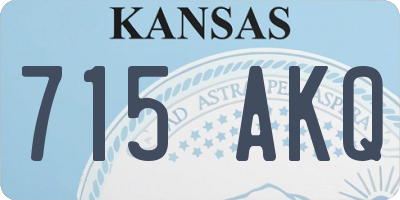 KS license plate 715AKQ