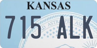 KS license plate 715ALK