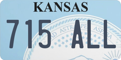 KS license plate 715ALL