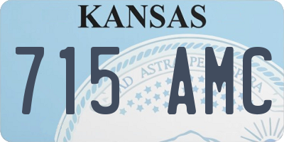 KS license plate 715AMC