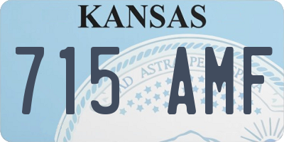 KS license plate 715AMF