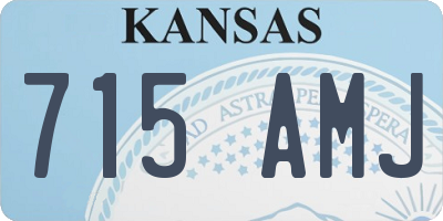 KS license plate 715AMJ