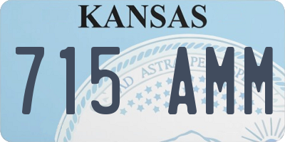 KS license plate 715AMM