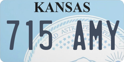 KS license plate 715AMY