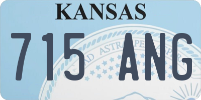 KS license plate 715ANG