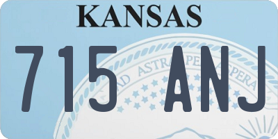 KS license plate 715ANJ