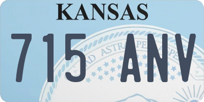 KS license plate 715ANV