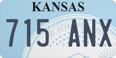 KS license plate 715ANX