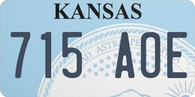 KS license plate 715AOE