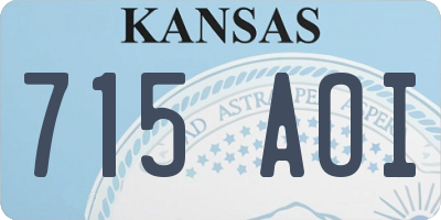 KS license plate 715AOI