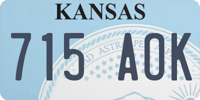 KS license plate 715AOK