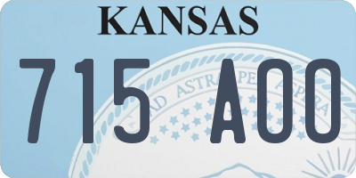 KS license plate 715AOO