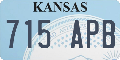 KS license plate 715APB