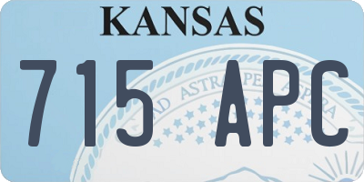 KS license plate 715APC